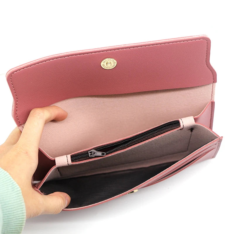 Butterfly PU Leather Wallet – Women’s Designer Clutch with Card & Phone Pocket