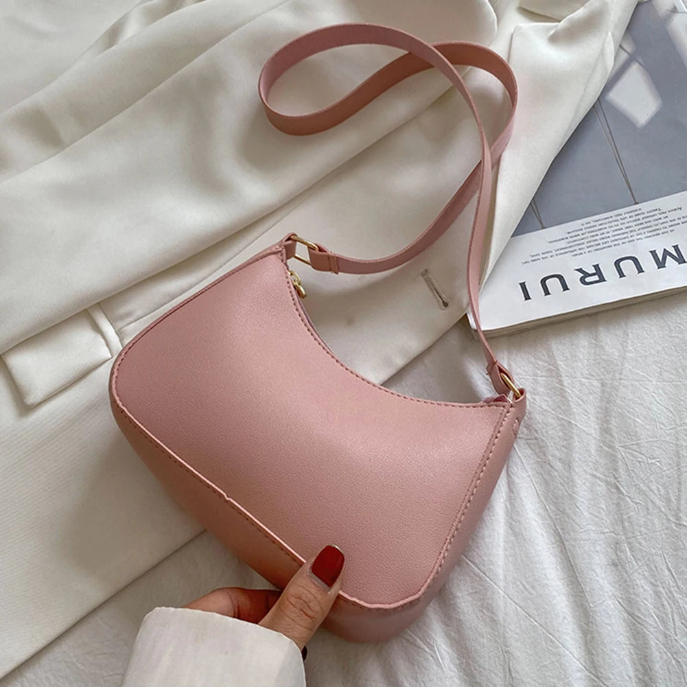 Retro PU Underarm Hobo Purse