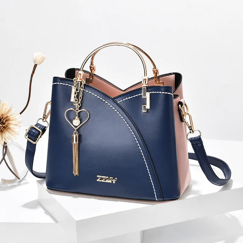 Luxury Crossbody Tote – Casual Elegance with Grid Design