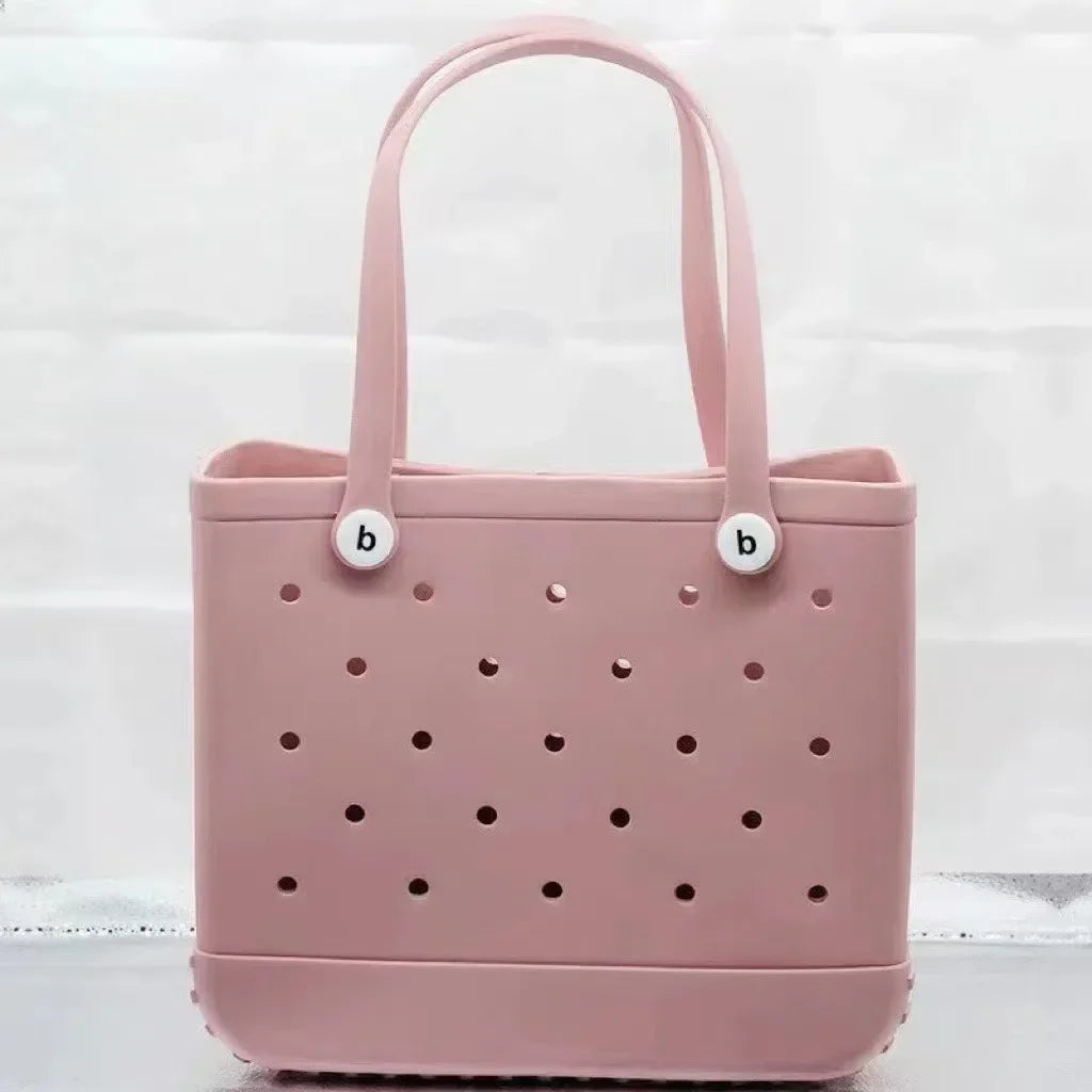 Large EVA Beach Tote – Jelly Style, Summer-Ready & Mom-Friendly