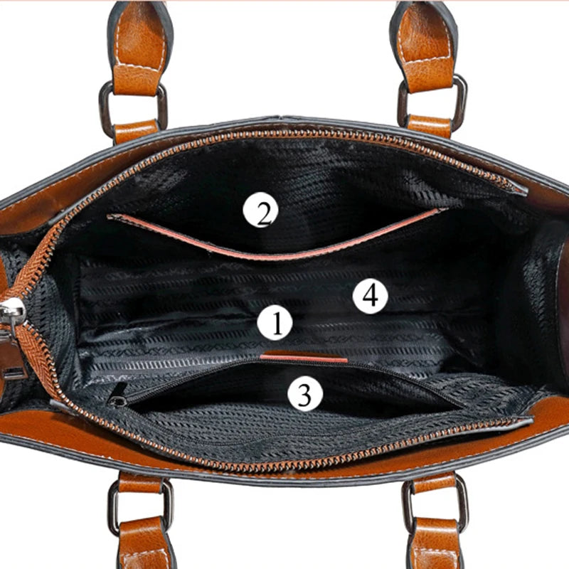Luxury Top Handle Bag – Cowhide Leather, Timeless Style