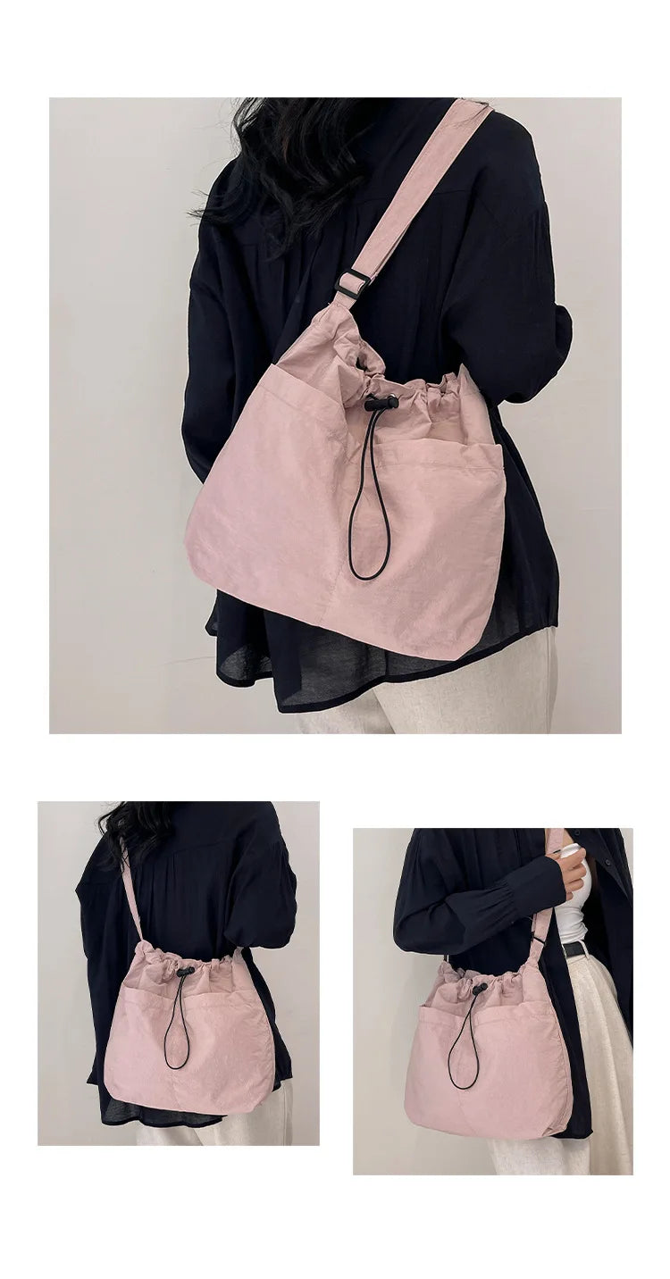 Drawstring Crossbody Hobo
