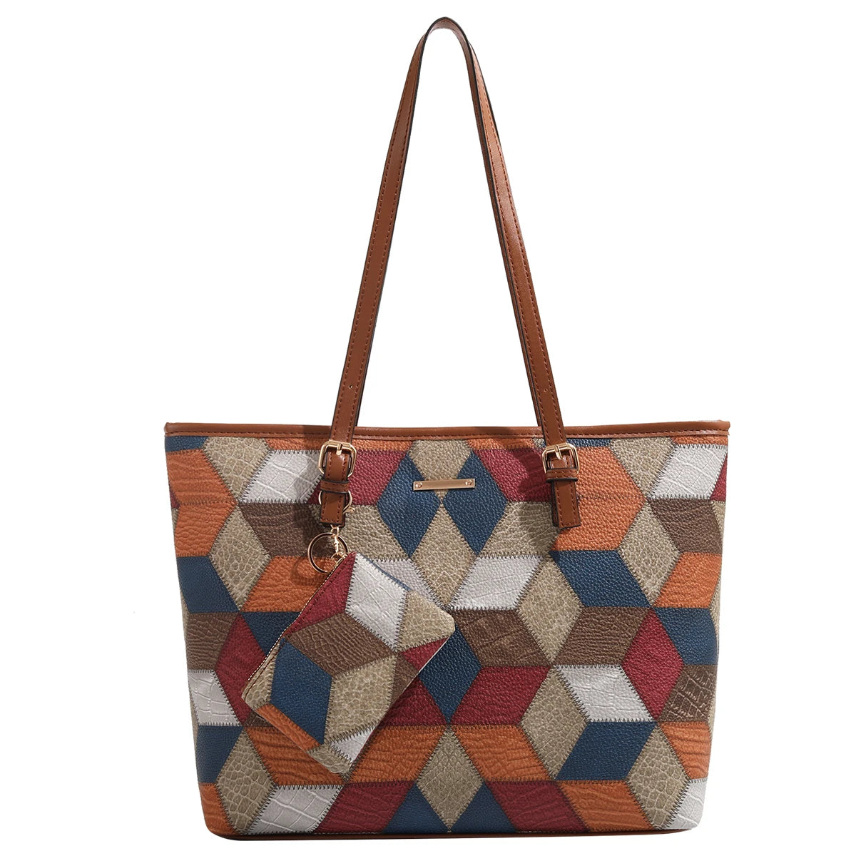 Cross Pattern Shoulder Bag – Simple & Stylish Handbag for Women