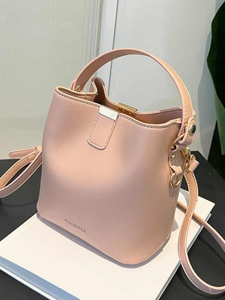 High-End Solid PU Shoulder Mini Bag