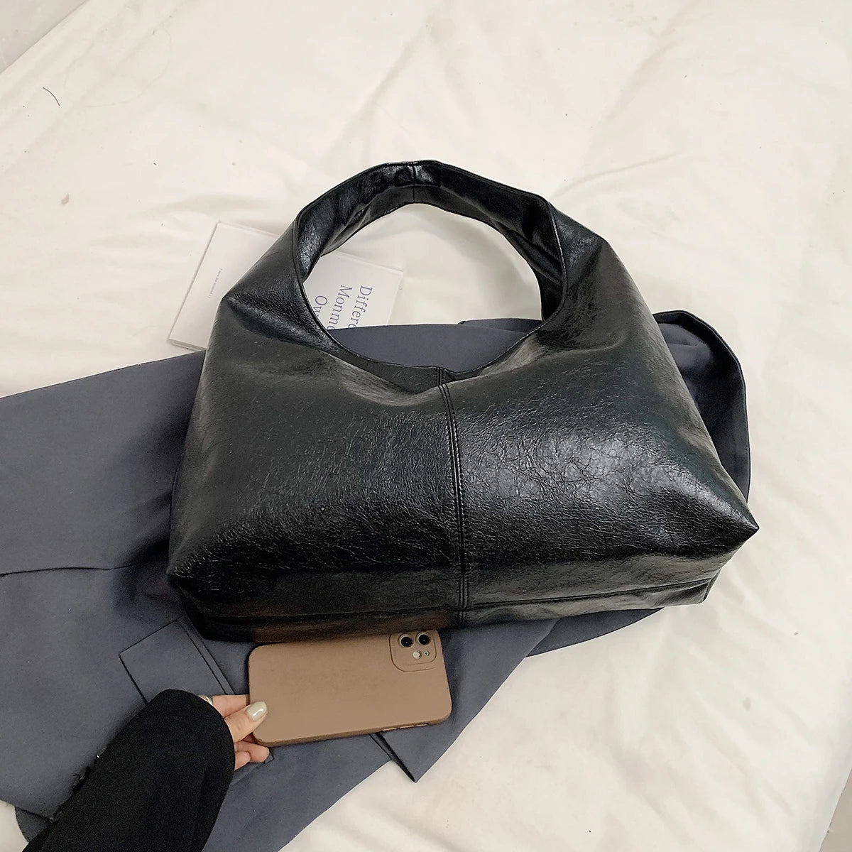 LEFTSIDE PU Shoulder Hobo