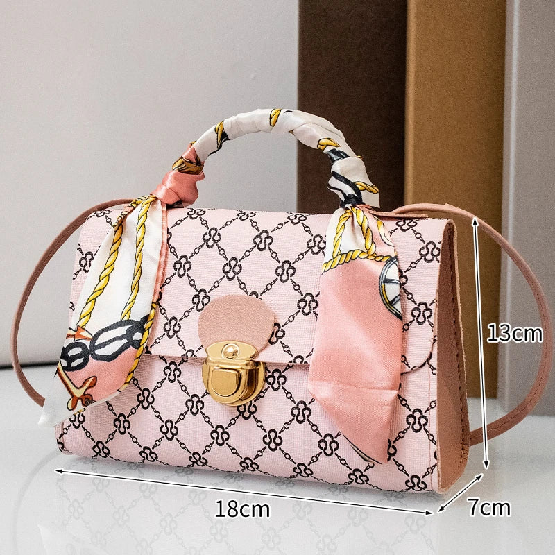 Retro Printed Mini Bag – Niche Square Shoulder & Crossbody for Women