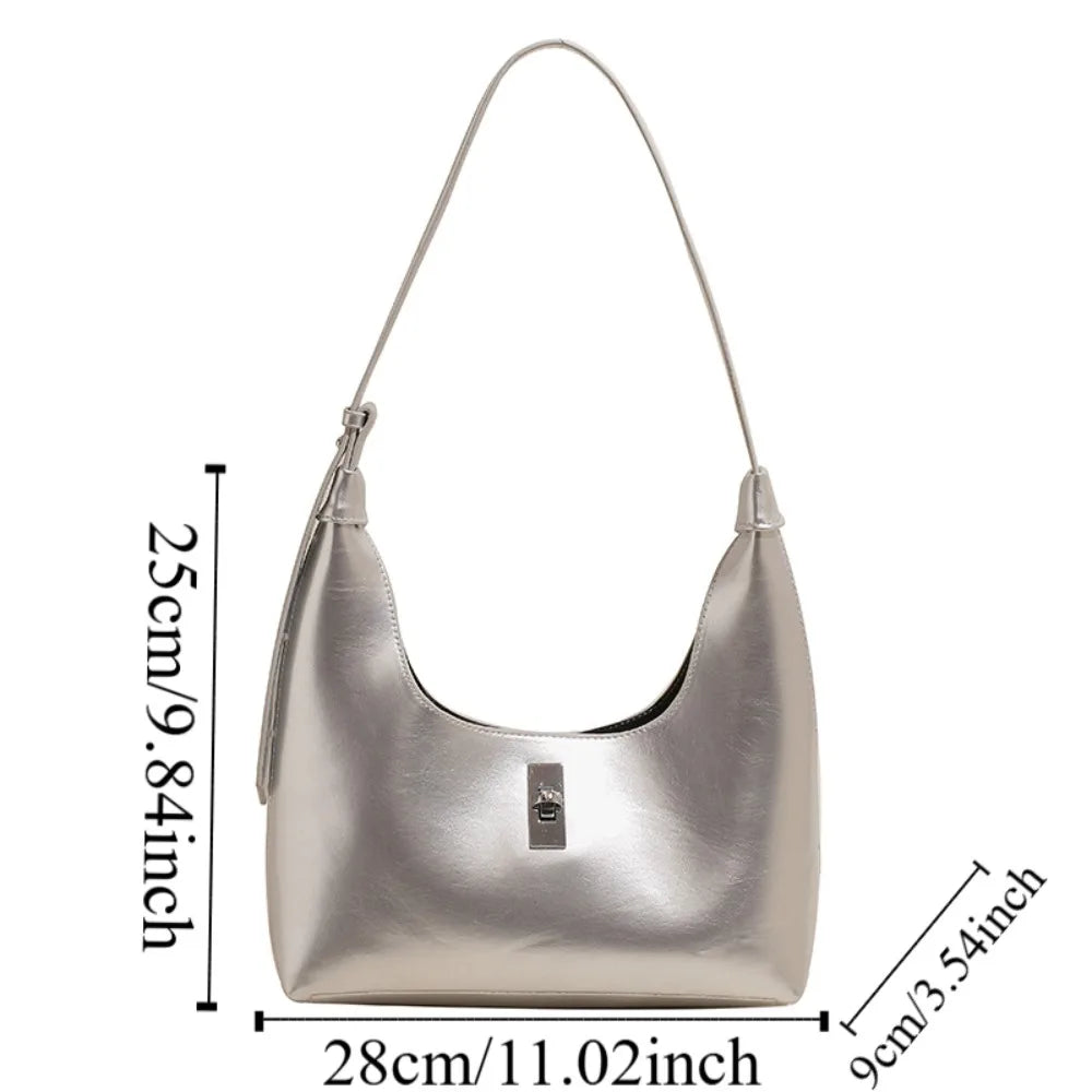 Minimalist Crescent Hobo Bag – Soft Leather Tote for Commuting & Outdoor Use