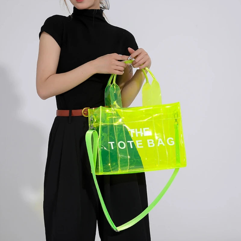 Transparent Tote – Trendy, Spacious & Designer-Inspired