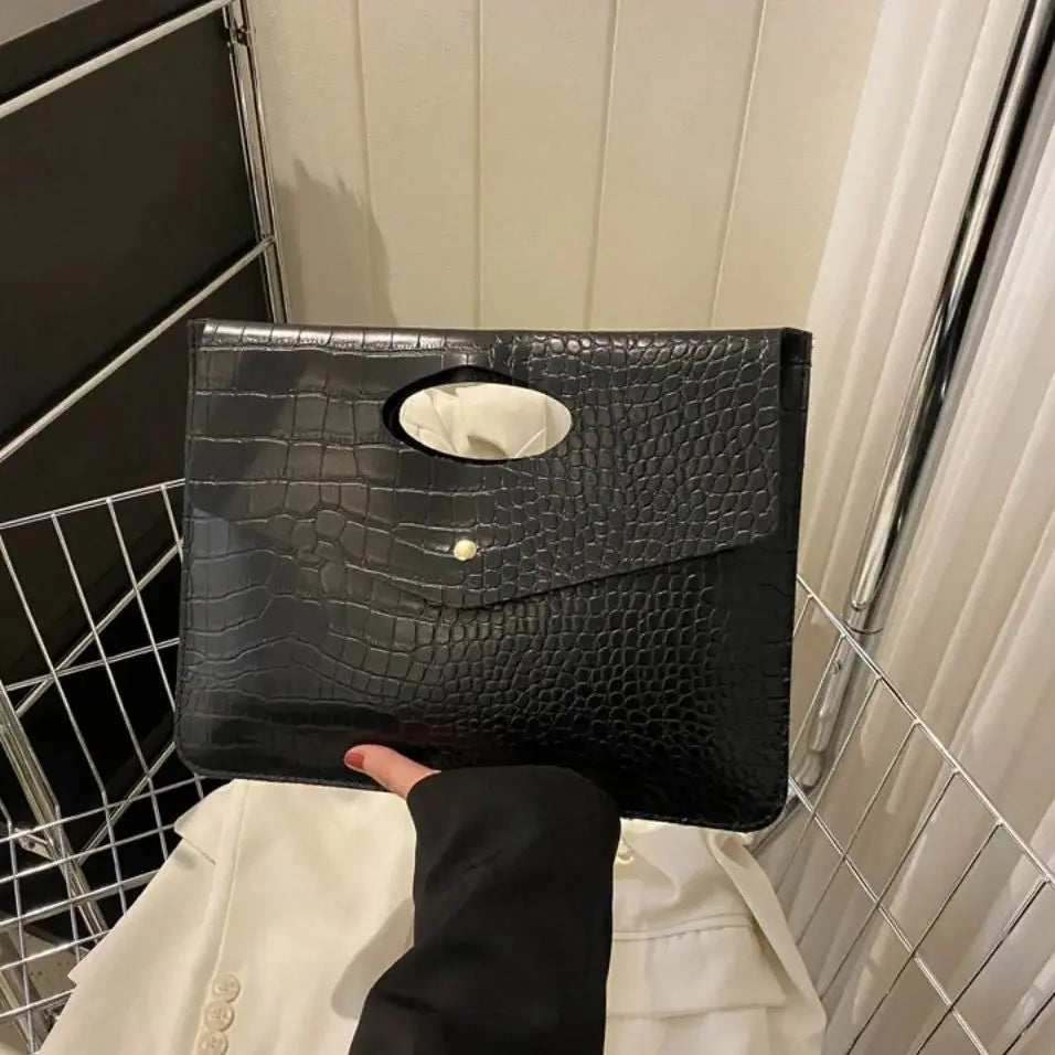Crocodile Pattern Clutch – Elegant Tote & Handbag for Office, Dinner & Giftin