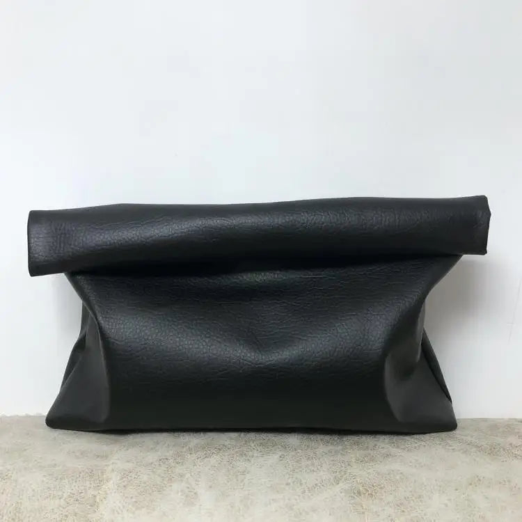 Leather Envelope Clutch – Soft, Large-Capacity Evening Bag for Women