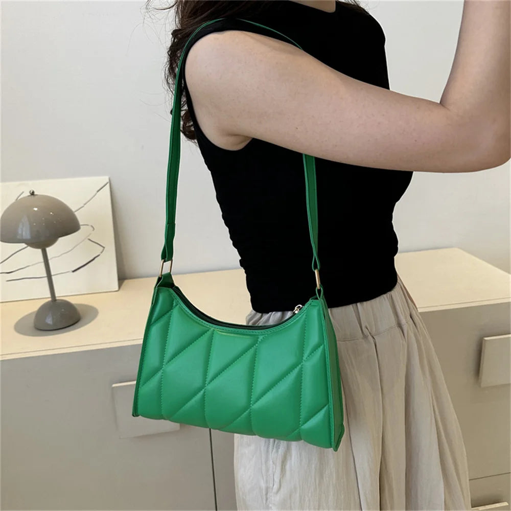 Black Shoulder Bag – Trendy Small Handle Crossbody & Clutch Purse for Women
