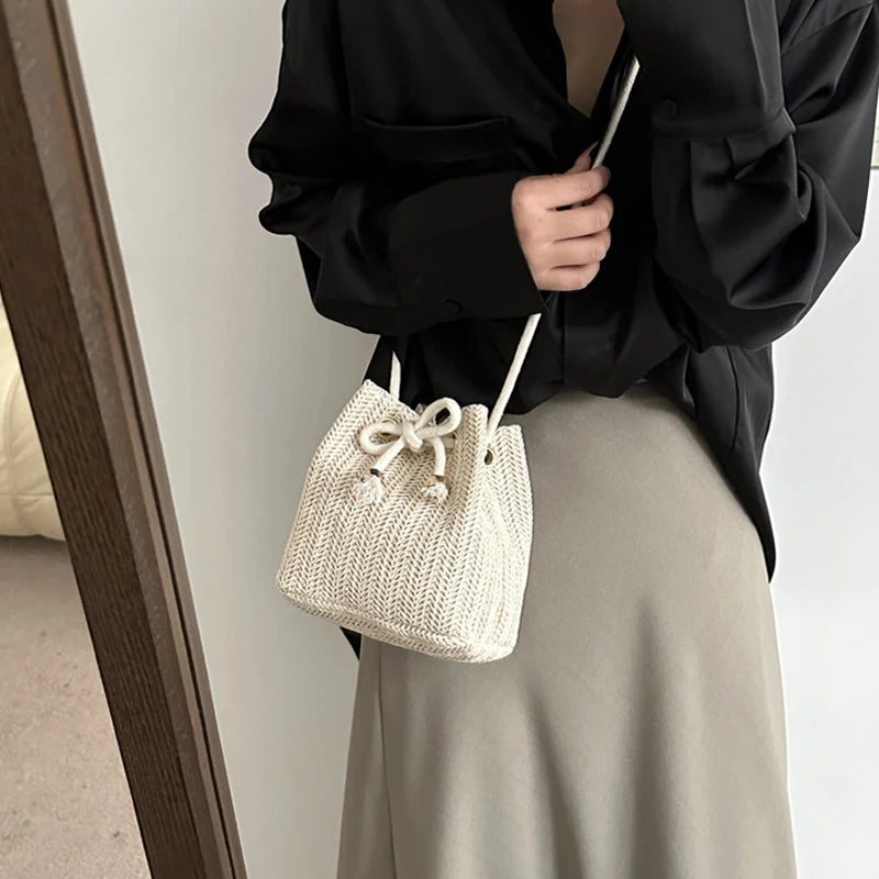 Adjustable Summer Straw Crossbody