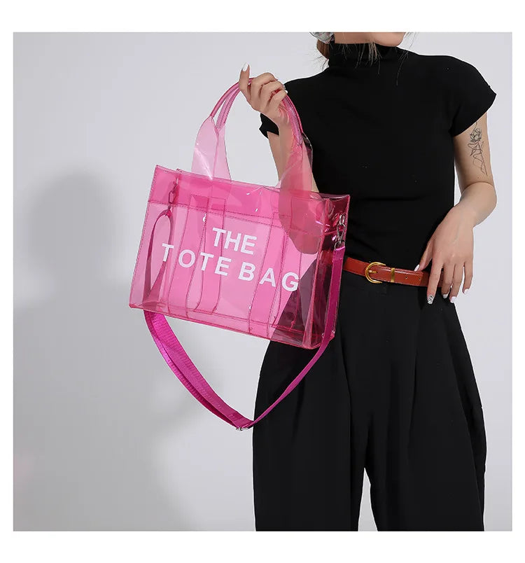 Transparent Tote – Trendy, Spacious & Designer-Inspired