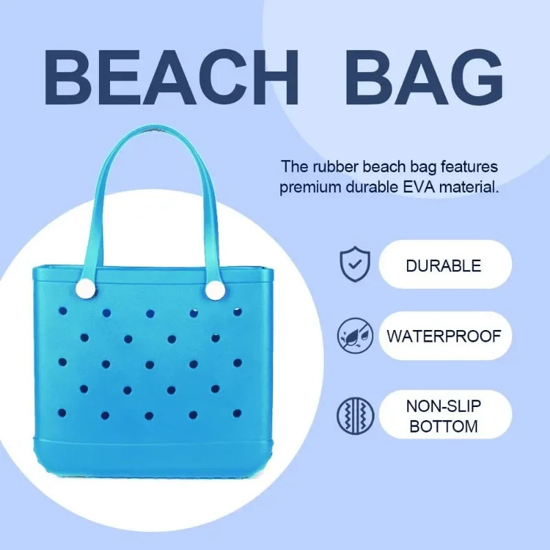 Large EVA Beach Tote – Jelly Style, Summer-Ready & Mom-Friendly