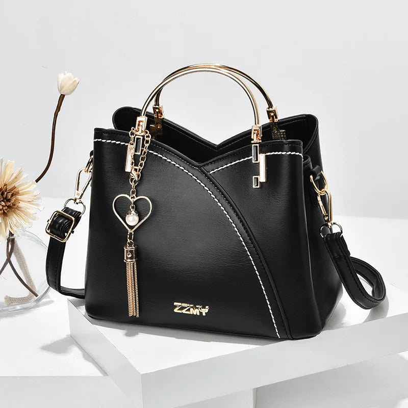 Luxury Crossbody Tote – Casual Elegance with Grid Design