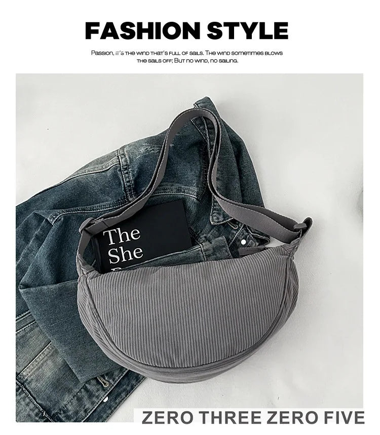 Corduroy Hobo Crossbody