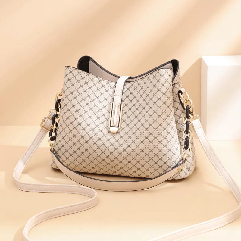 Printed Casual Bucket Bag – Fashionable Shoulder & Messenger Handbag for Womenc