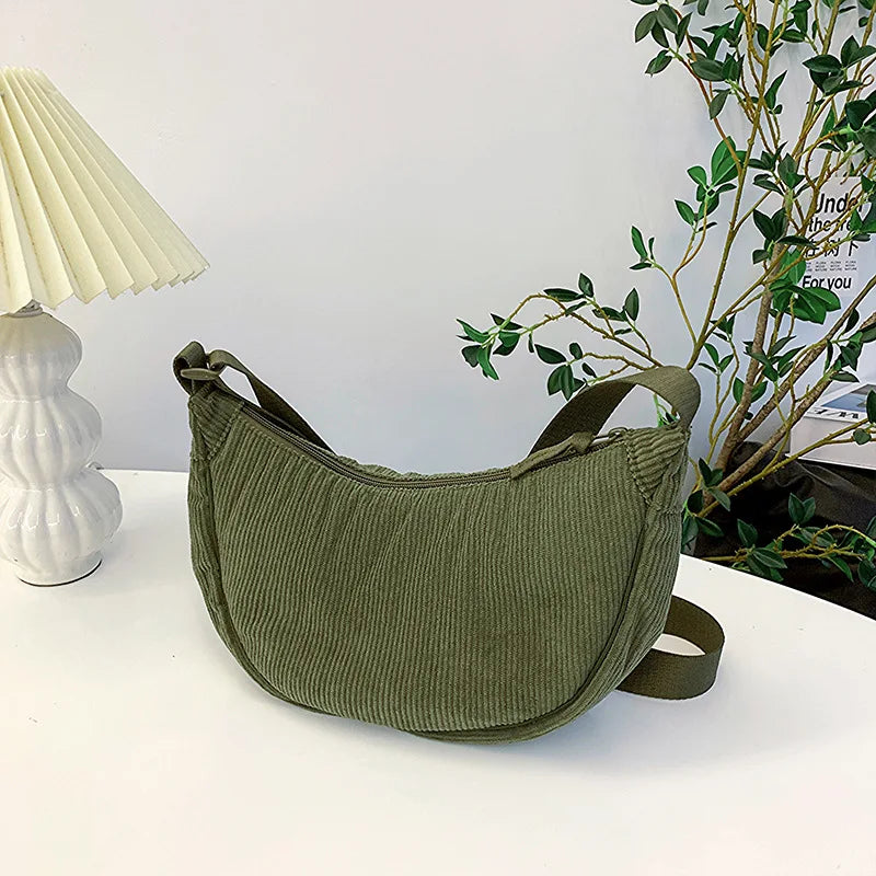 Corduroy Hobo Crossbody