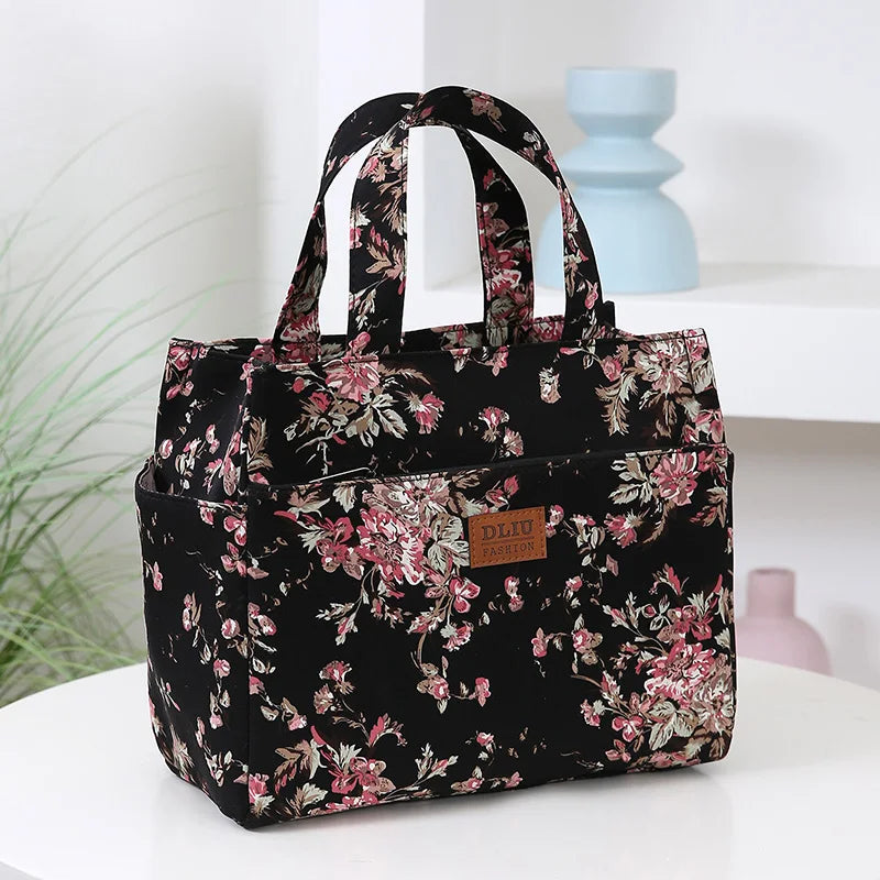 Large Capacity Thickened Cloth Tote – Minimalist Work & Lunch Storage Bag for Daily Use