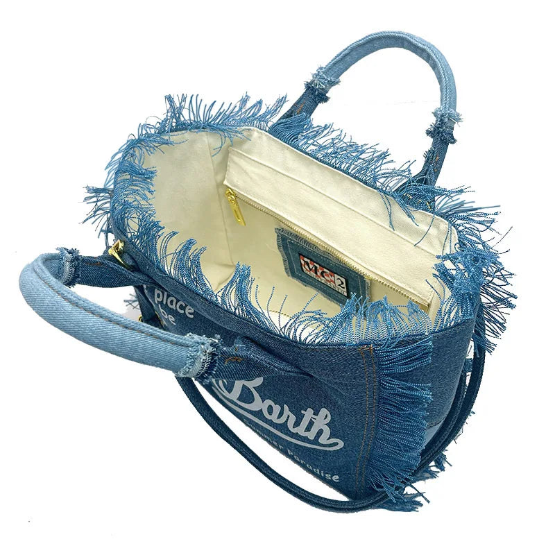 Handmade Tassel Tote – Large Capacity Cowboy Shoulder Bag for Travel & Beach