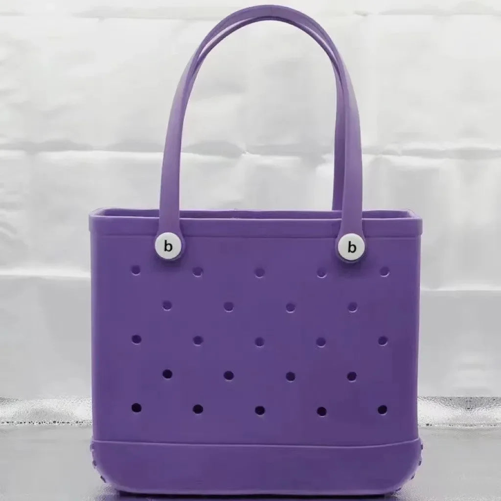 Large EVA Beach Tote – Jelly Style, Summer-Ready & Mom-Friendly