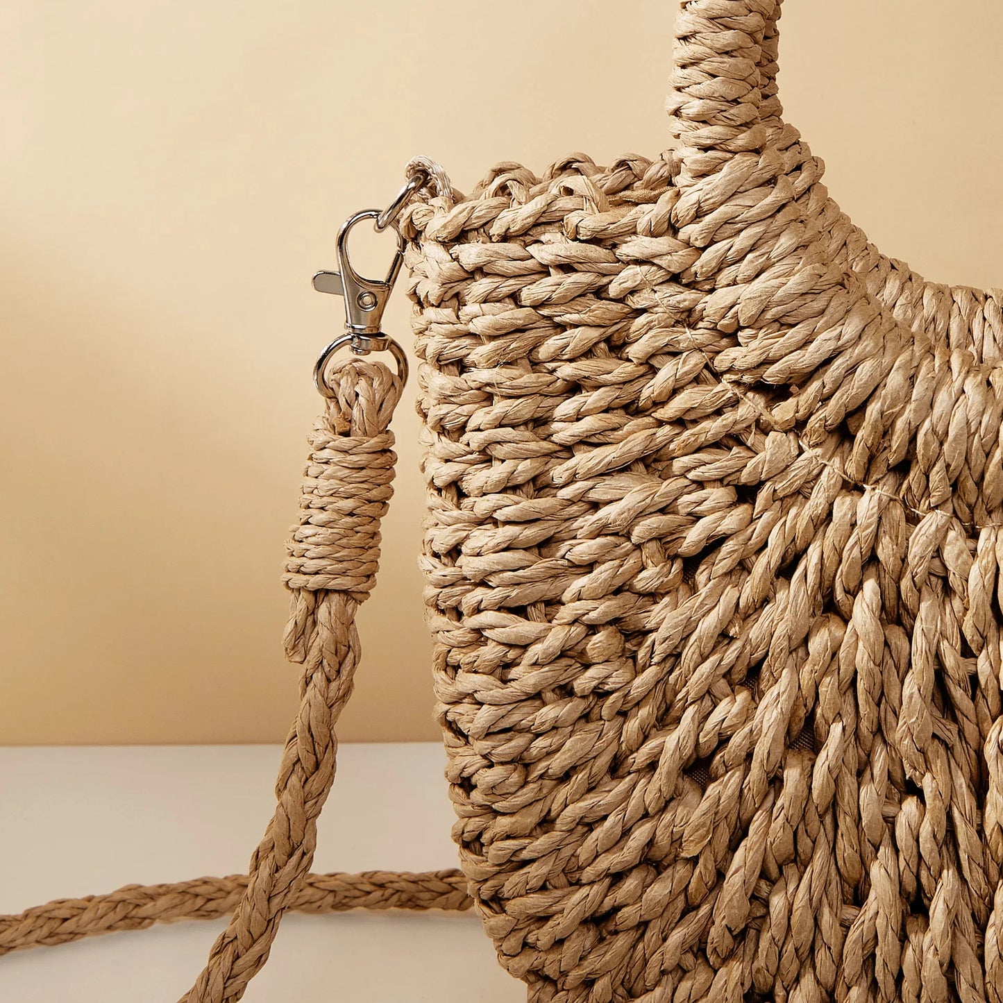 Half-Moon Rattan Crossbody – Summer Style