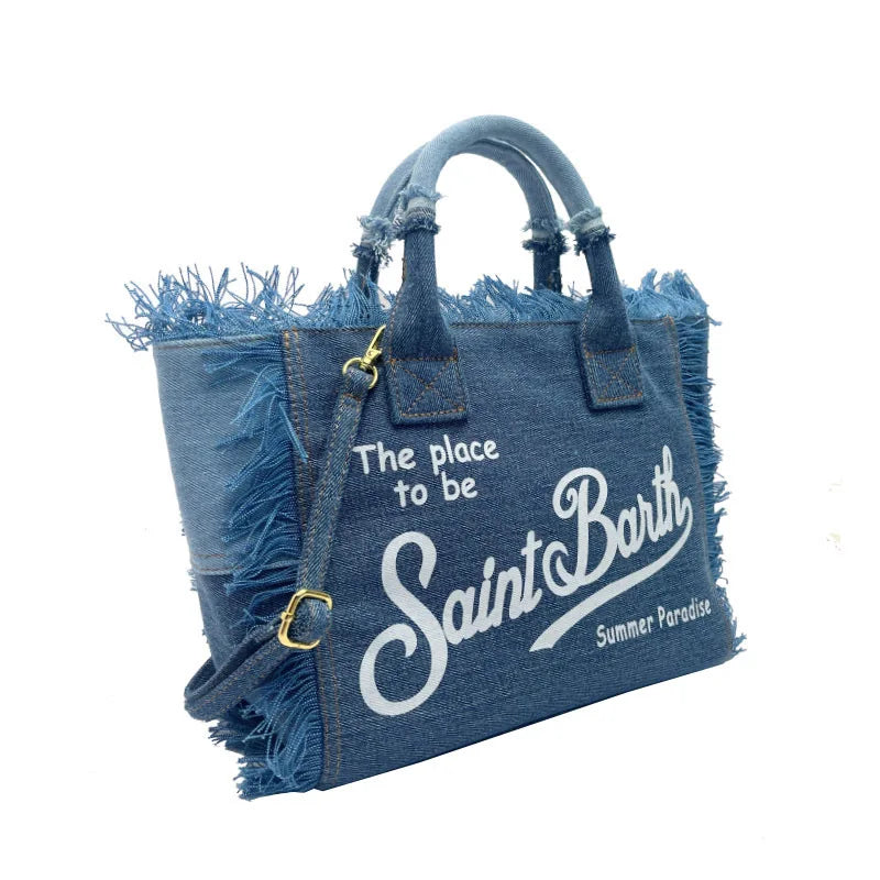Handmade Tassel Tote – Large Capacity Cowboy Shoulder Bag for Travel & Beach