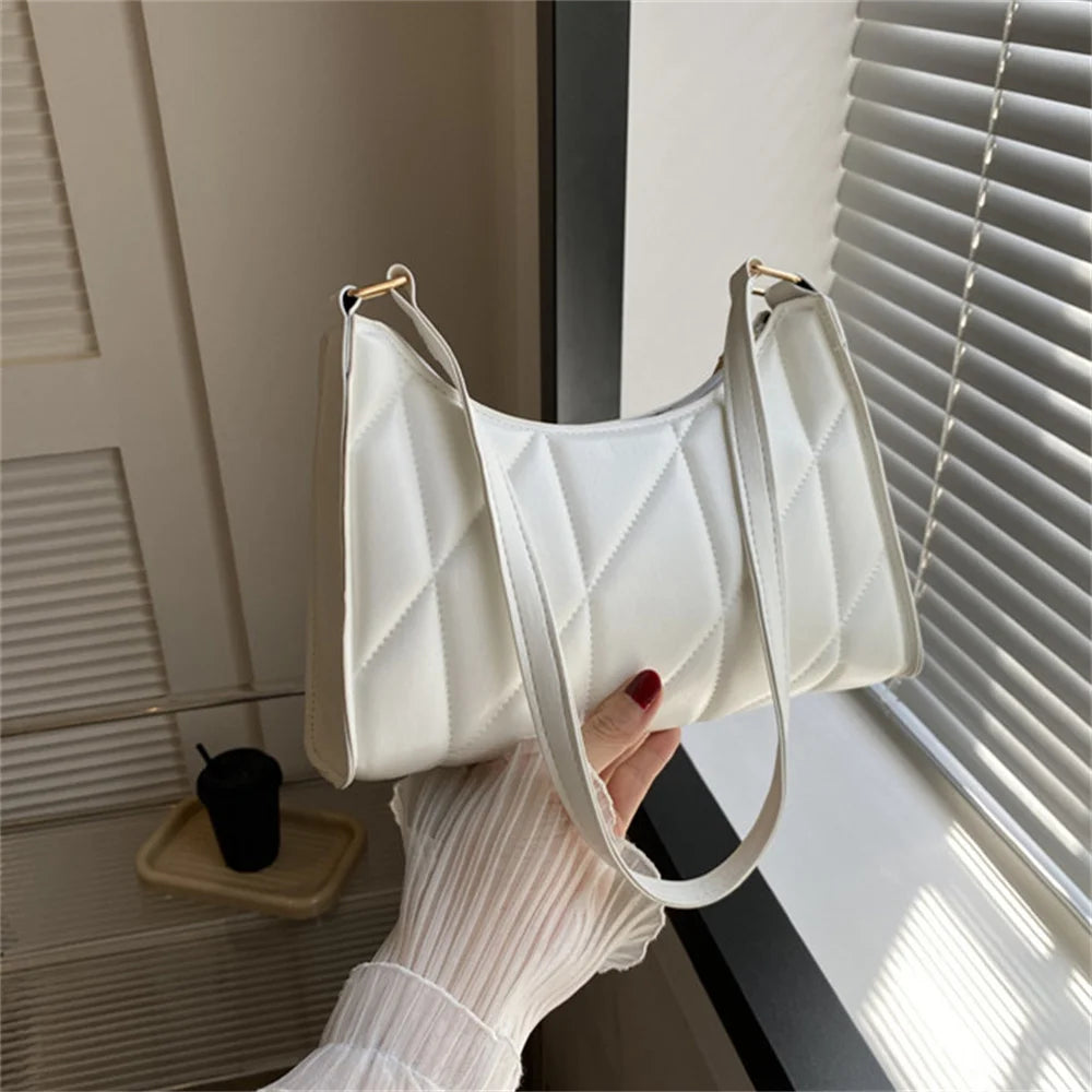 Black Shoulder Bag – Trendy Small Handle Crossbody & Clutch Purse for Women