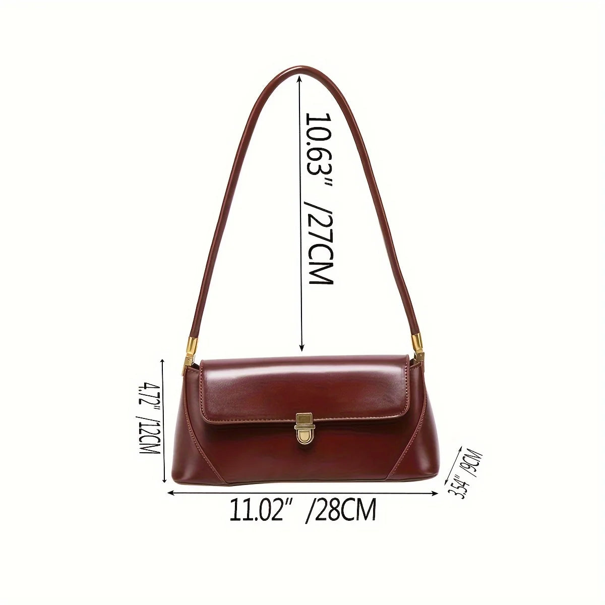 Retro Baguette Bag – Stylish Underarm Shoulder Bag for Women