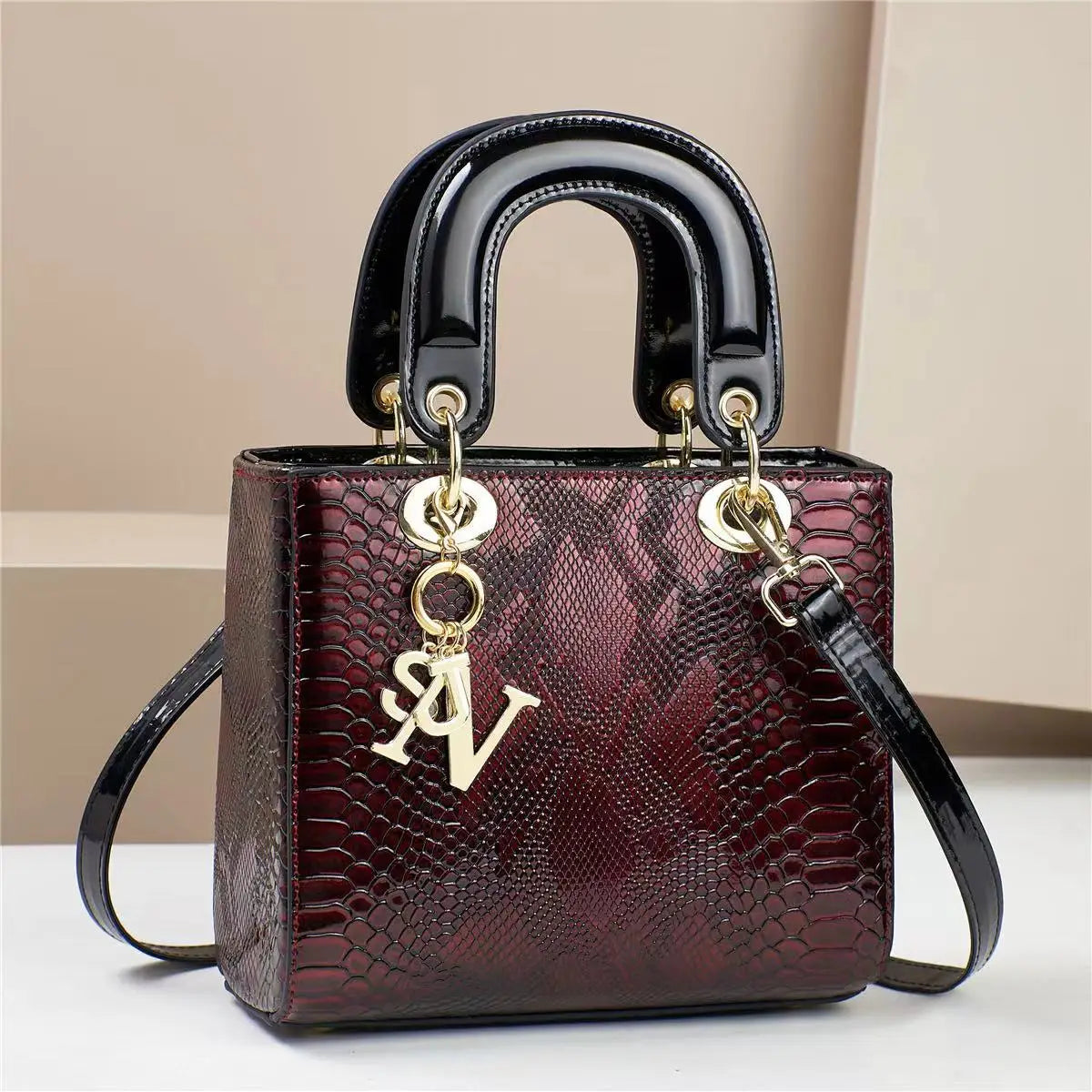 Large-Capacity Shoulder Bag – Patterned Crossbody & Bucket Handbag for Women