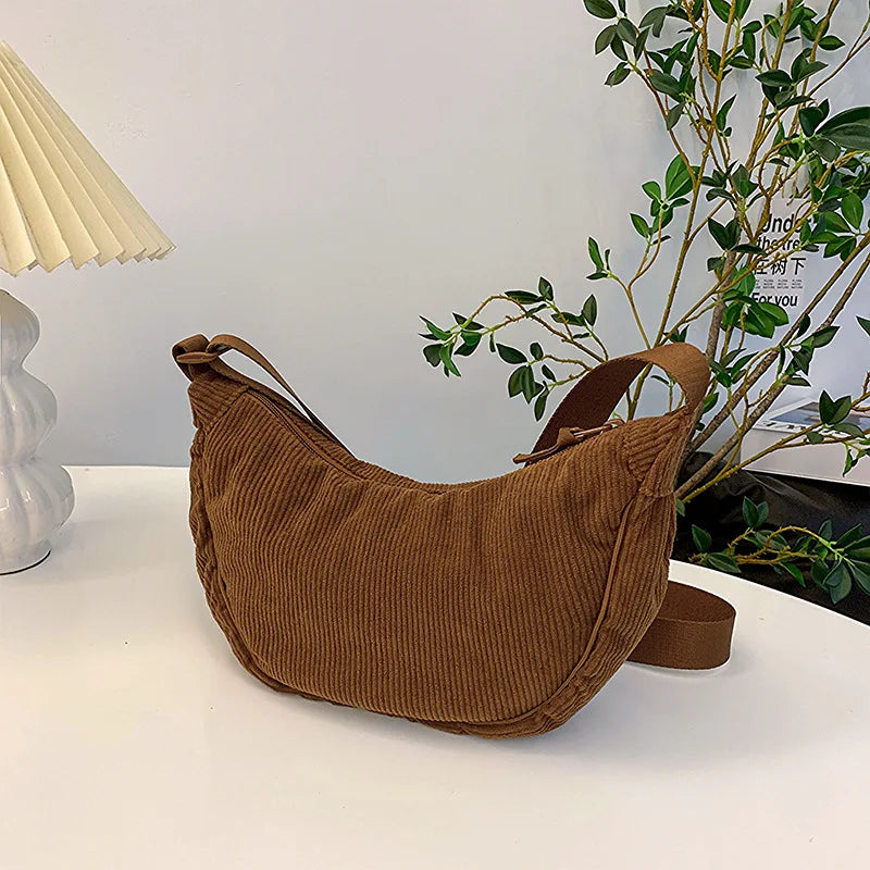 Corduroy Hobo Crossbody