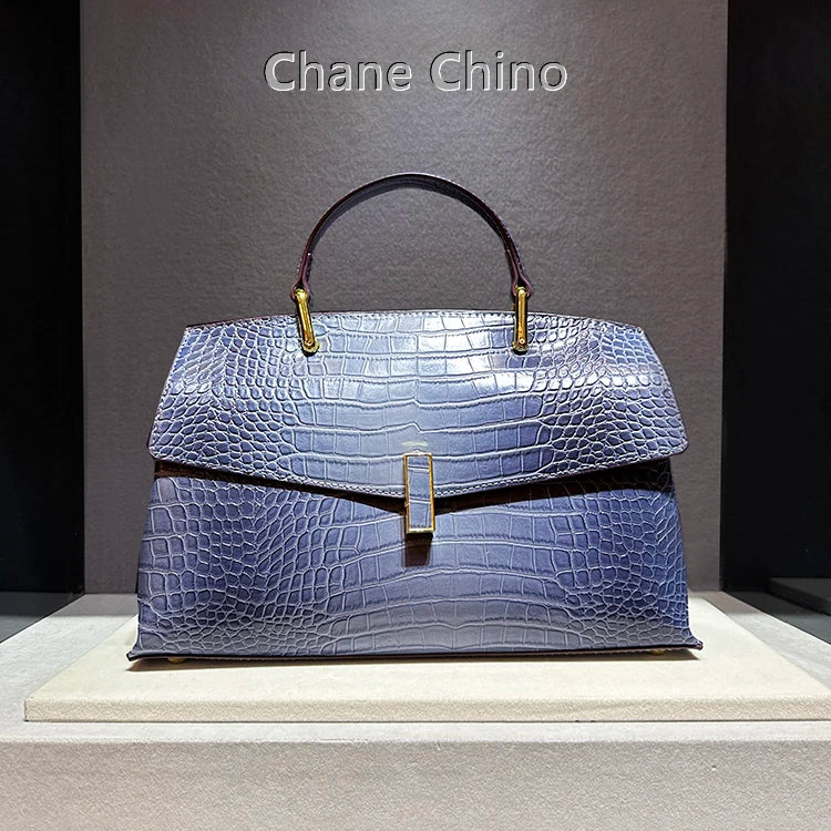 Luxury Crocodile Pattern Shell Bag – Women’s Fashion Top Handle & Crossbody Handbag