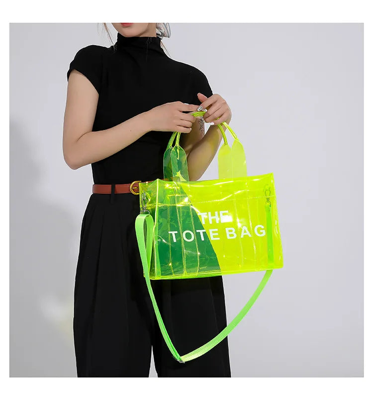 Transparent Tote – Trendy, Spacious & Designer-Inspired