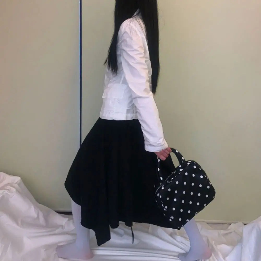 Y2K Polka Dot Pouch – Vintage Style & Korean Trend Vibes