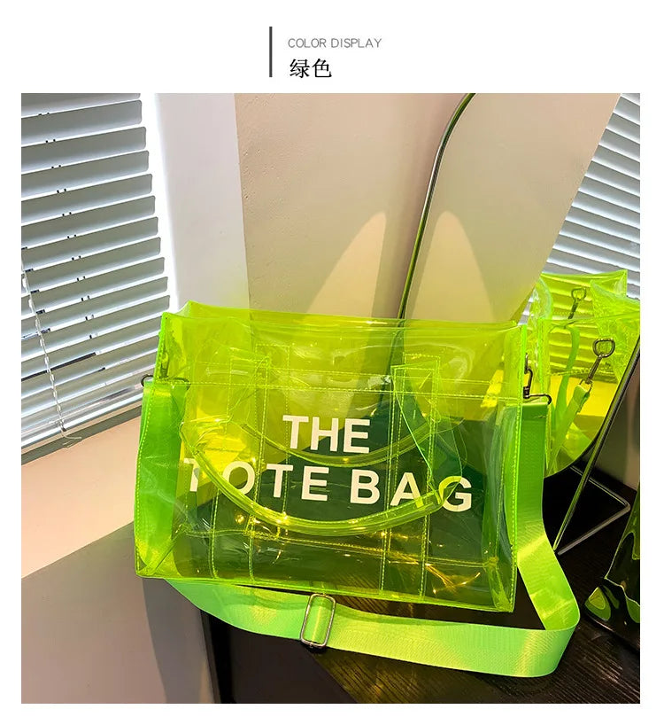 Transparent Tote – Trendy, Spacious & Designer-Inspired