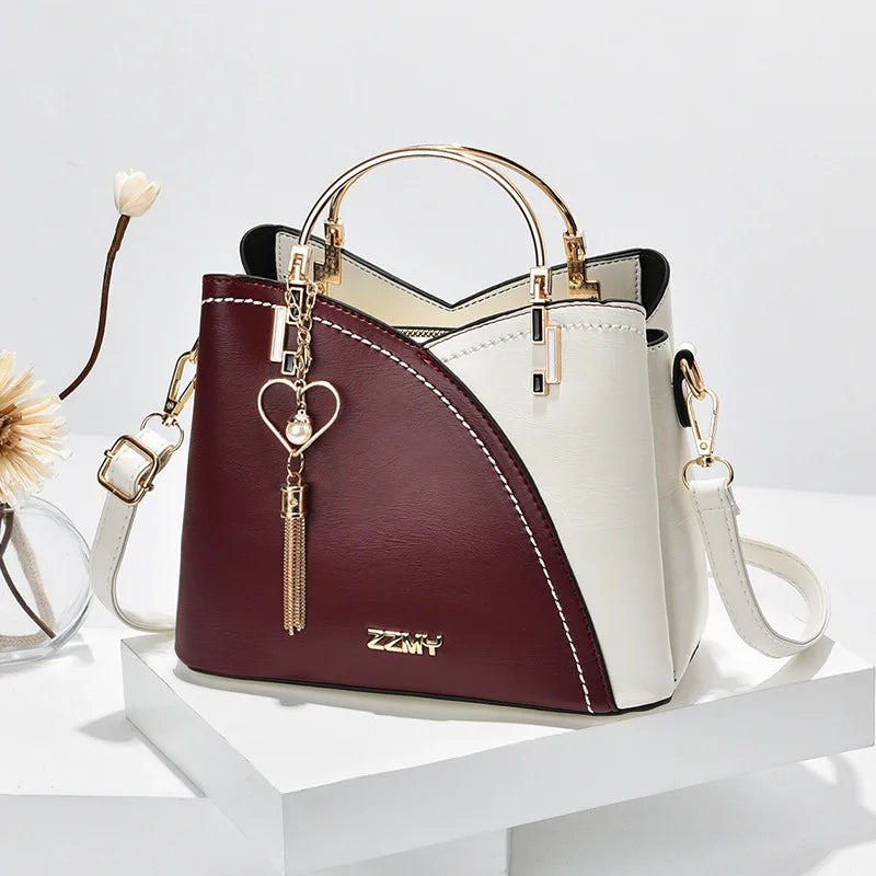 Luxury Crossbody Tote – Casual Elegance with Grid Design
