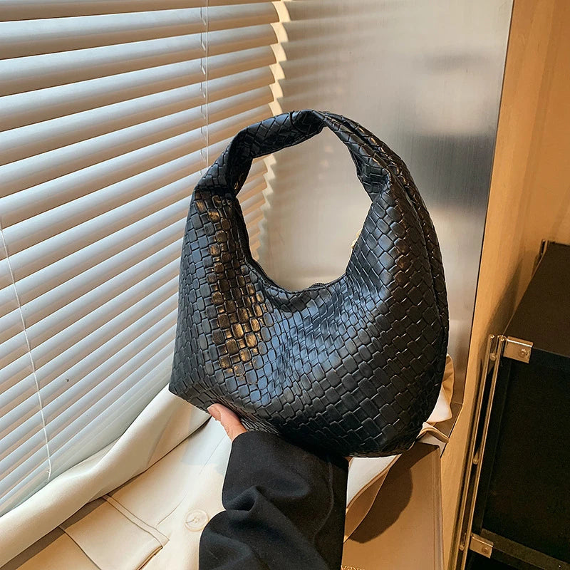 Soft Embossed Top-Handle Shoulder Bag