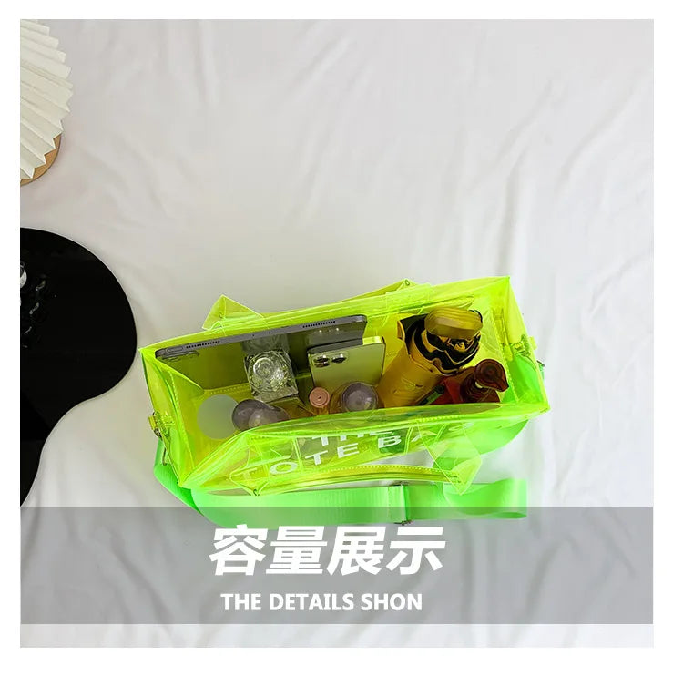 Transparent Tote – Trendy, Spacious & Designer-Inspired