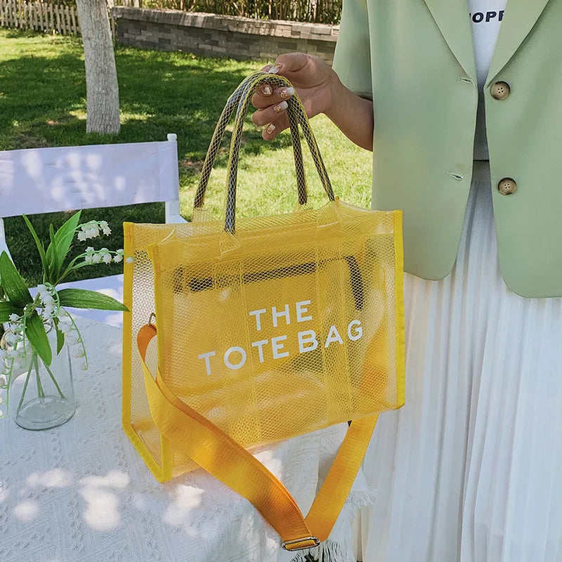 Luxury Clear Beach Tote – Chic, Spacious & Summer-Perfect