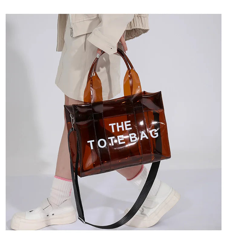 Transparent Tote – Trendy, Spacious & Designer-Inspired