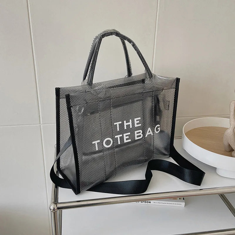Luxury Clear Beach Tote – Chic, Spacious & Summer-Perfect