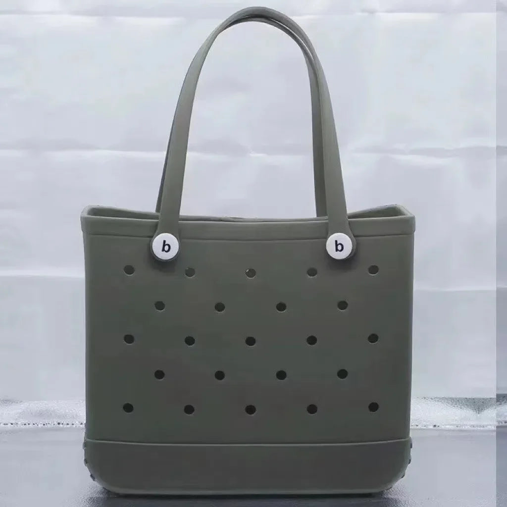 Large EVA Beach Tote – Jelly Style, Summer-Ready & Mom-Friendly