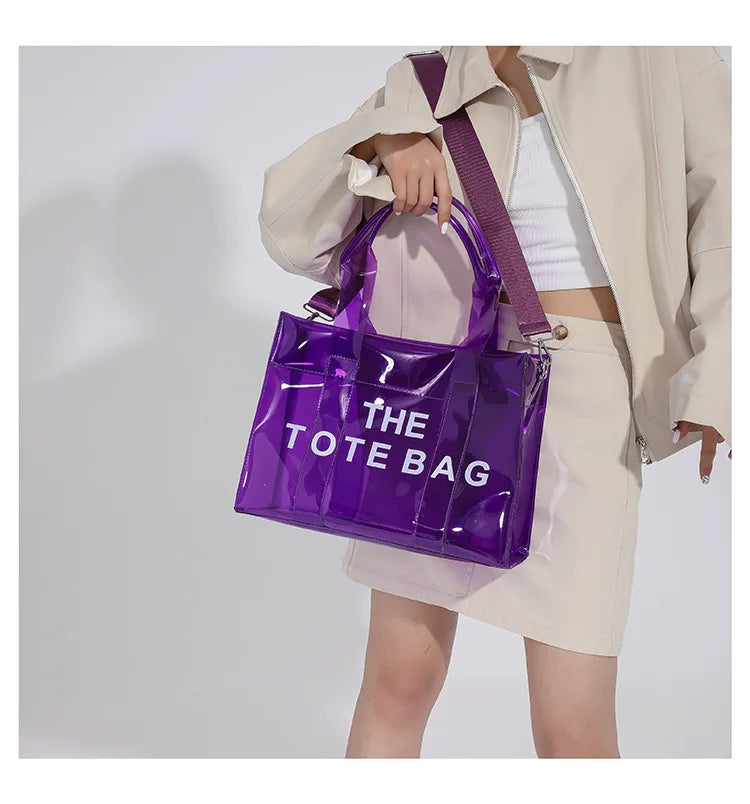 Transparent Tote – Trendy, Spacious & Designer-Inspired