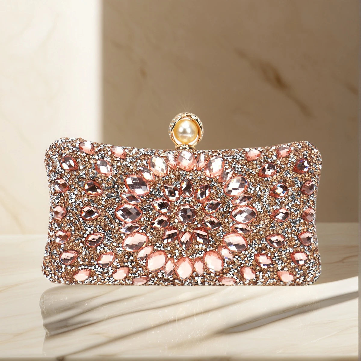 Acrylic Rhinestone Evening Clutch – Glam Party & Wedding Shoulder Bag
