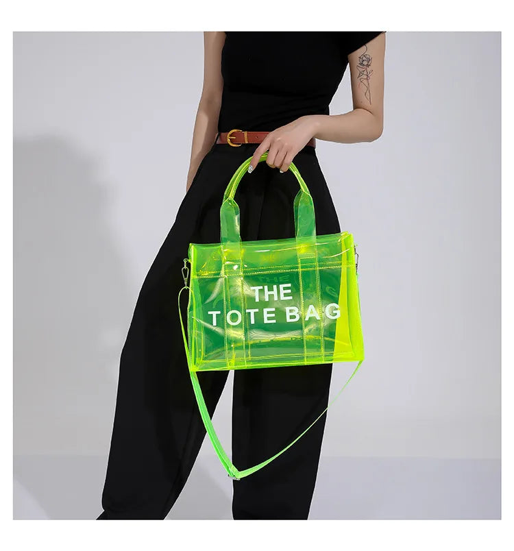 Transparent Tote – Trendy, Spacious & Designer-Inspired