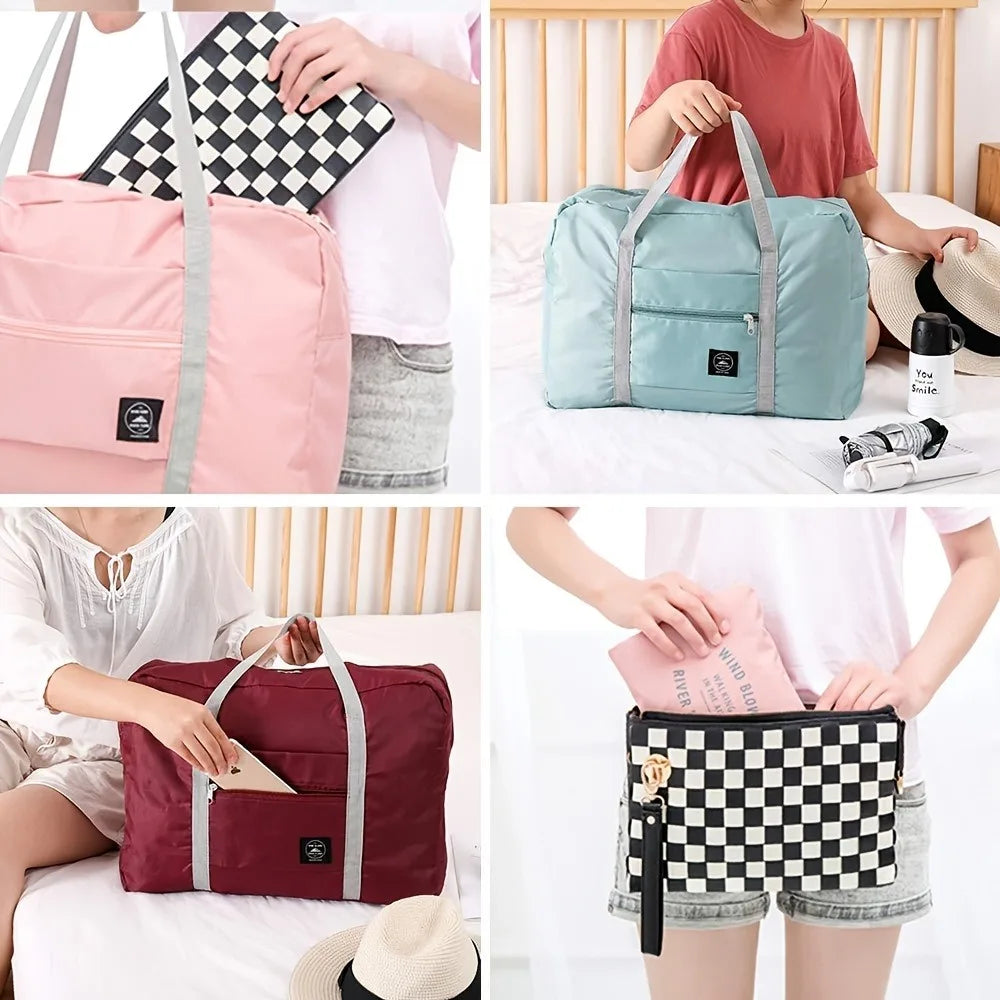 Foldable Travel Luggage Set – Expandable Large-Capacity Carry-On & Weekend Sports Bag