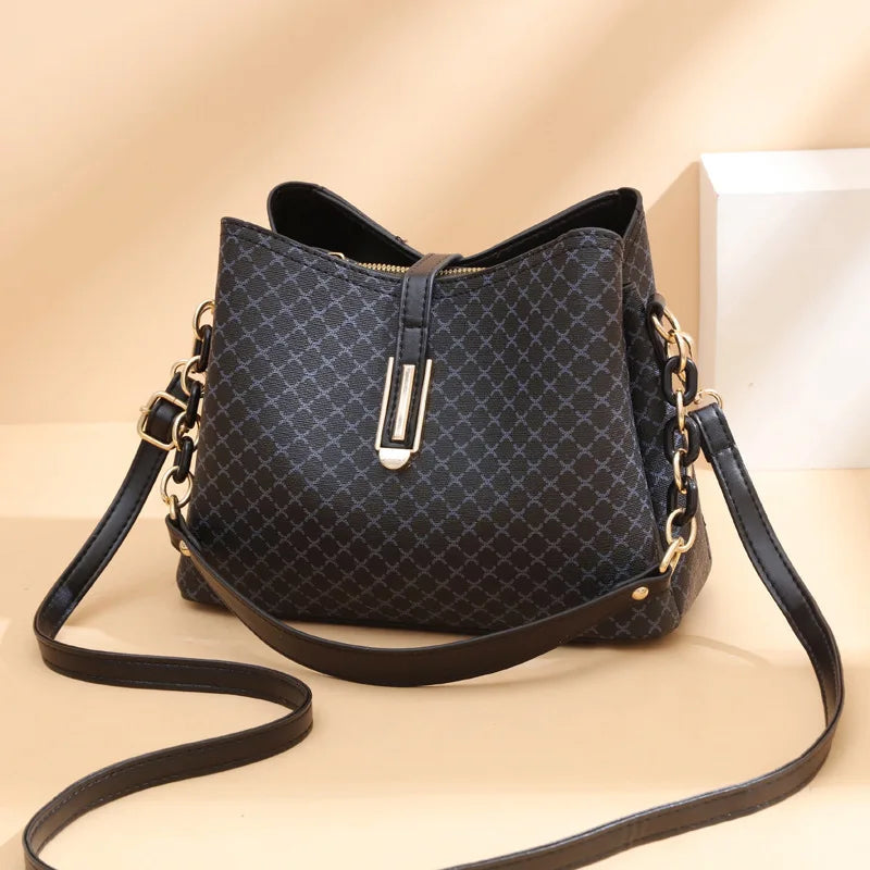 Printed Casual Bucket Bag – Fashionable Shoulder & Messenger Handbag for Womenc