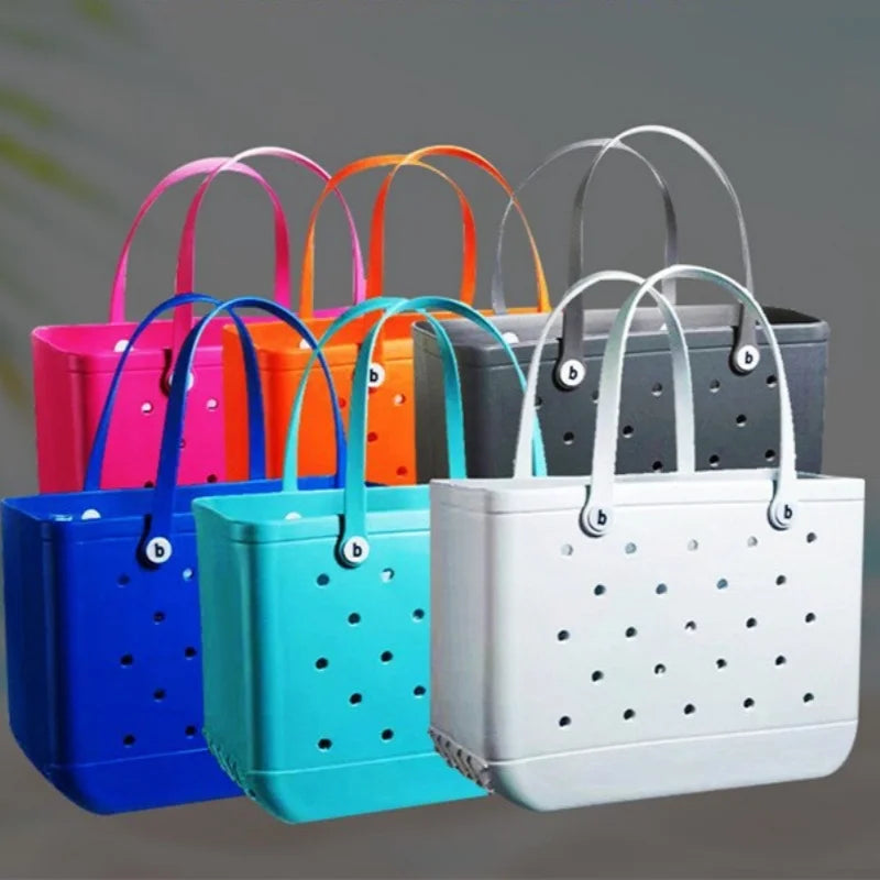 Large EVA Beach Tote – Jelly Style, Summer-Ready & Mom-Friendly