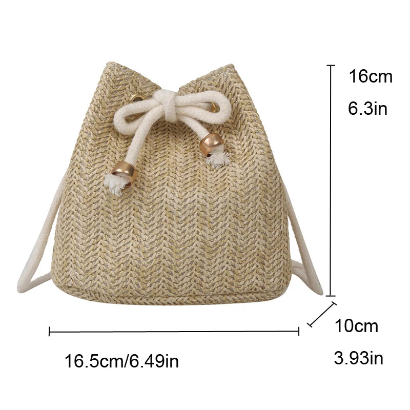 Adjustable Summer Straw Crossbody
