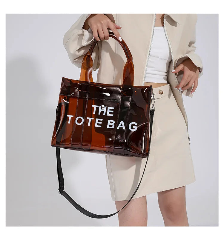 Transparent Tote – Trendy, Spacious & Designer-Inspired